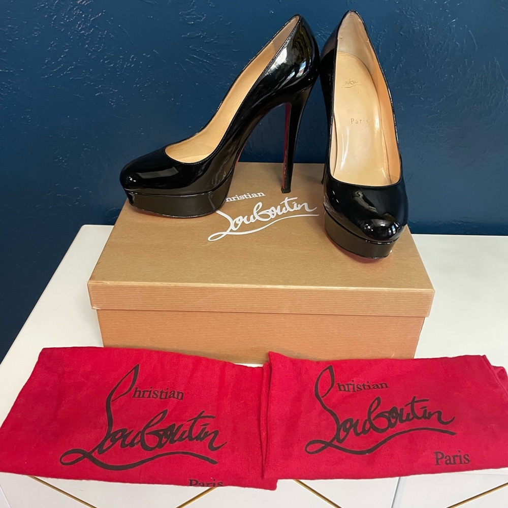 Christian Louboutin Patent Leather Black Heels